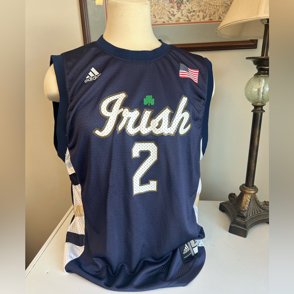 Adidas Notre Dame Irish Basketball Jersey Retro Throwback Sz Kids‎  XL